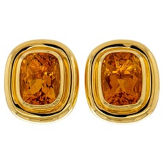 Tiffany & Co. Citrine Earrings Paloma Picasso Collection 18K Yellow Gold