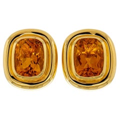 Tiffany & Co Citrine Earrings Paloma Picasso Collection 18K Yellow Gold