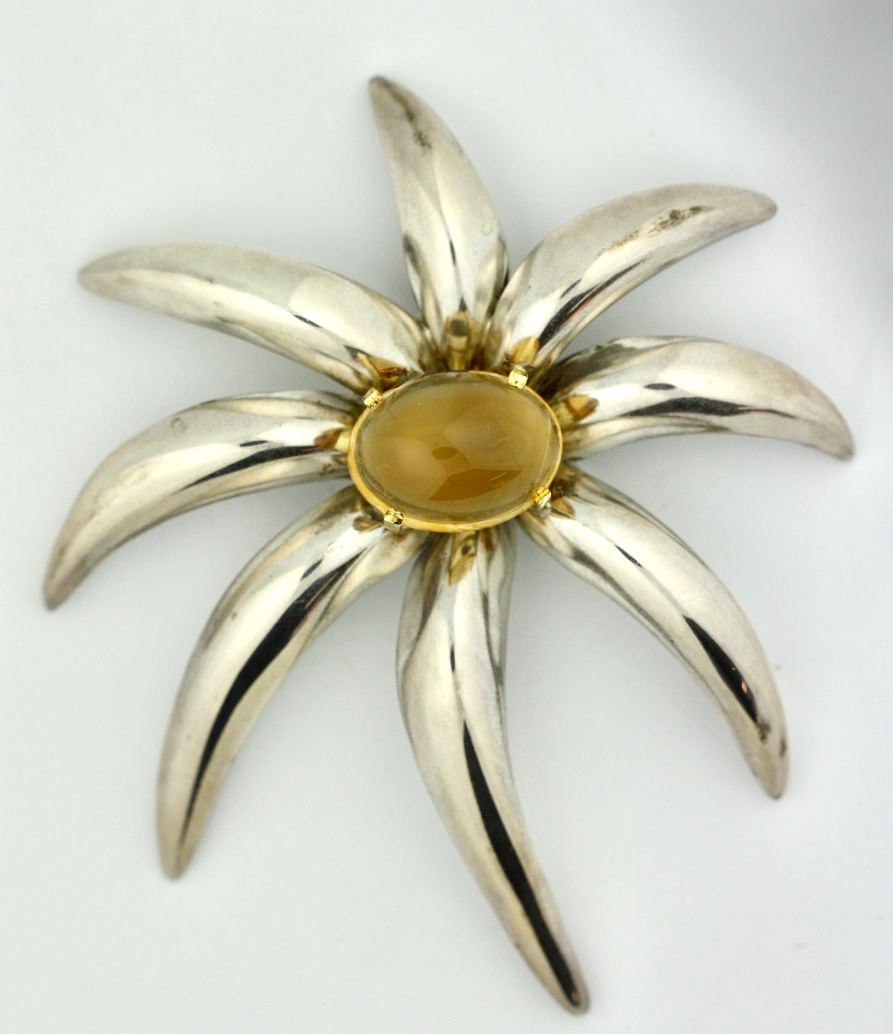 Round Cut Tiffany & Co. Citrine 'Fireworks' Brooch For Sale