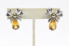 Tiffany & Co. Citrine Sterling Silver Gold Fireworks Brooch and Bow Earrings