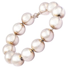 Tiffany & Co. City Hardware Bracelet en perles d'argent et boîte