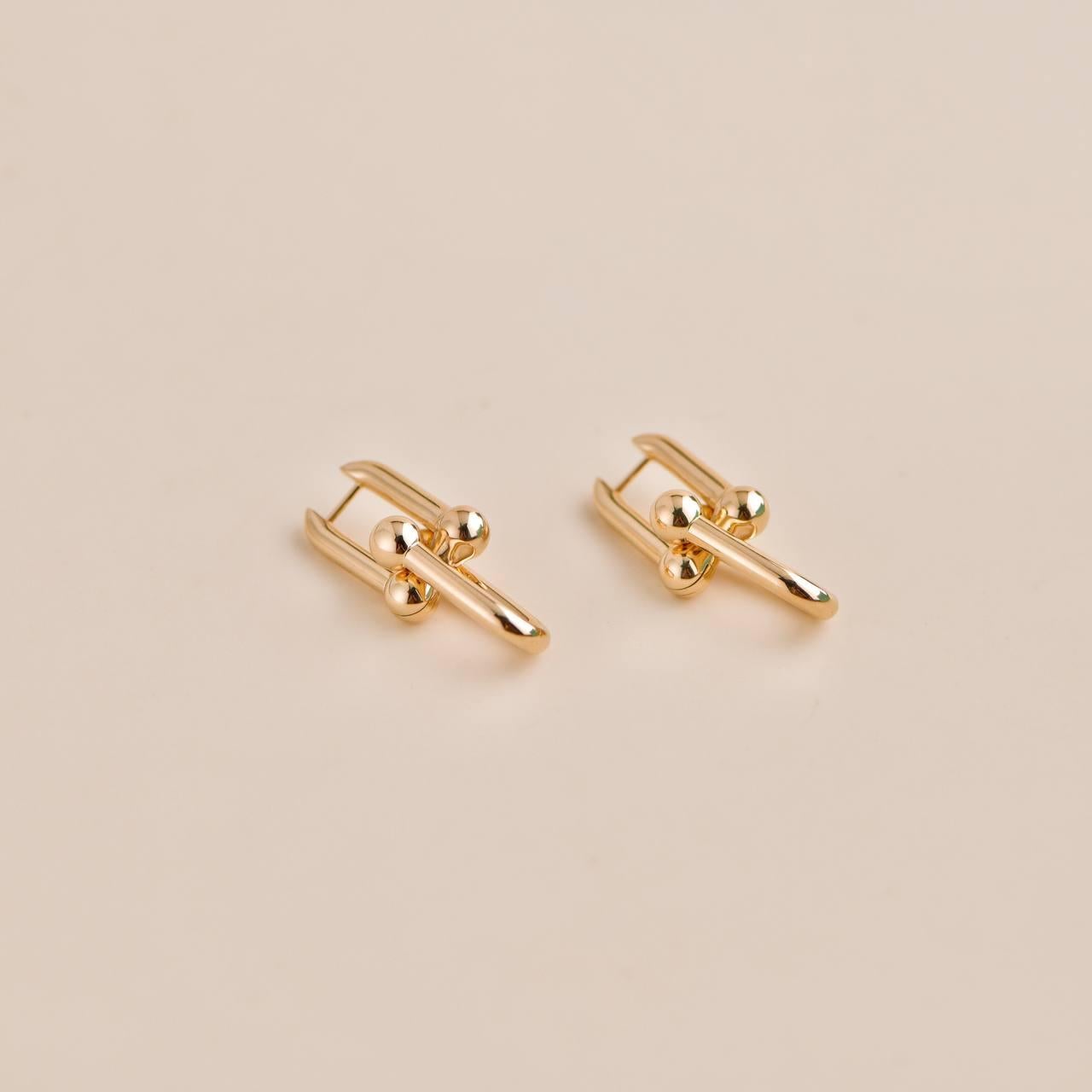 Women's or Men's Tiffany & Co. City HardWear 18K Rose Gold Earrings For Sale