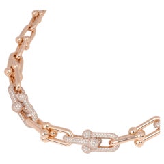 Tiffany & Co City Hardwear Abgestufte Glieder-Diamant-Pavé-Halskette