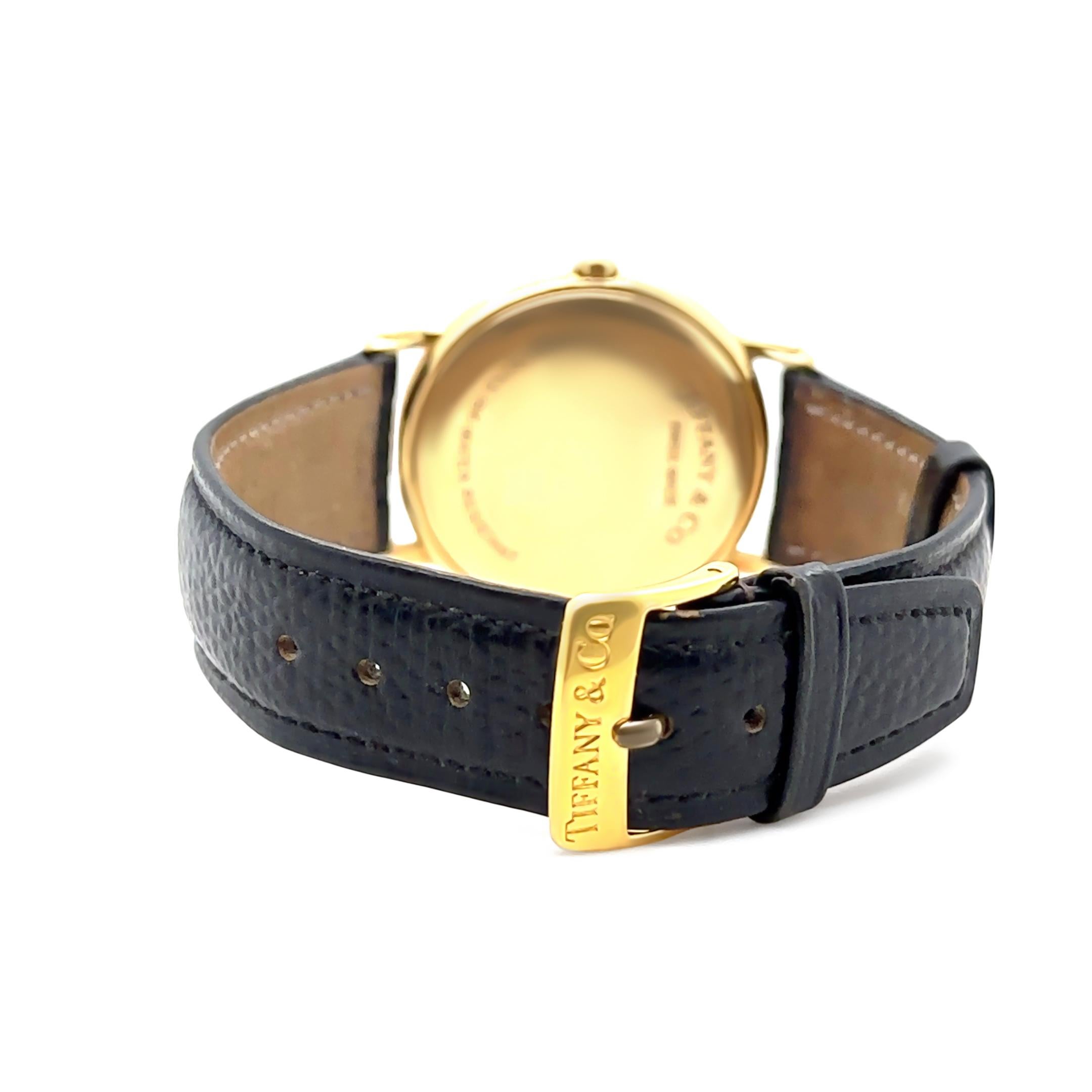 Women's or Men's Tiffany & Co. Classic 18ct Yellow Gold Quartz Watch M253 – 34.9g