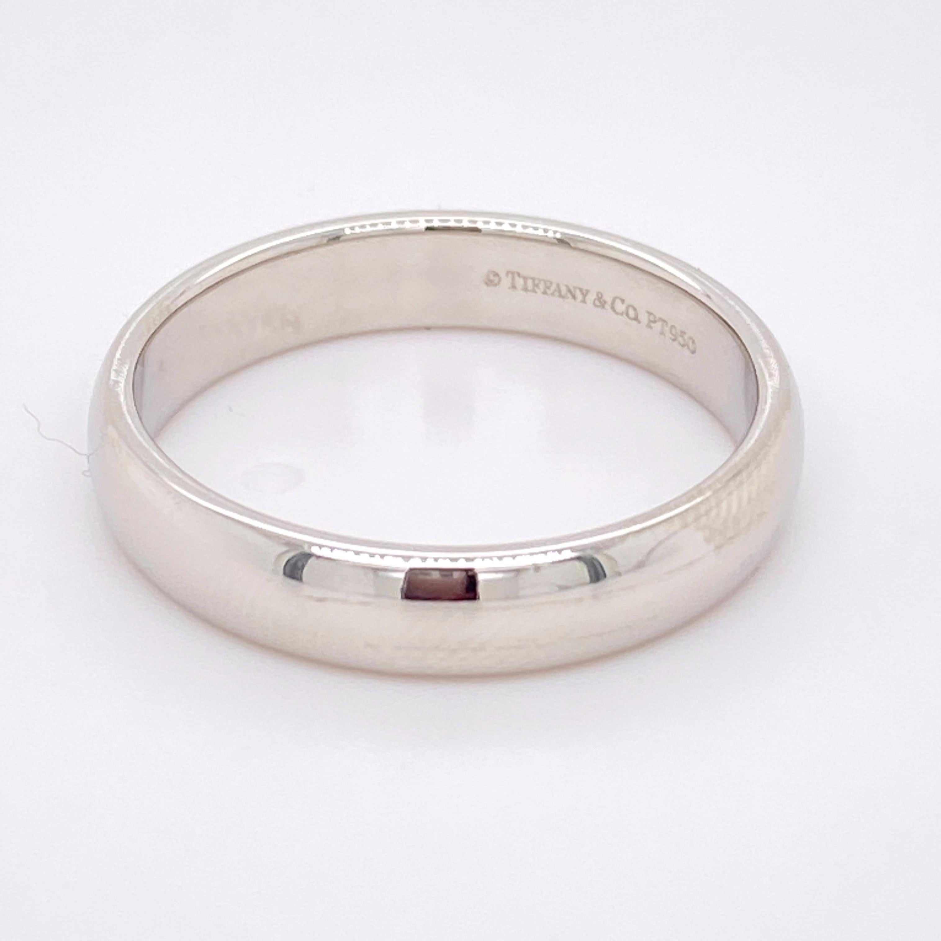 Tiffany and Co. Classic Platinum Wedding Band in Platinum at 1stDibs ...