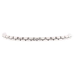 Tiffany & Co. Classic Box Chain Link Bracelet 18k White Gold