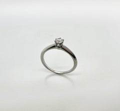 Tiffany & Co Classic Diamond Platinum Solitaire Engagement Ring