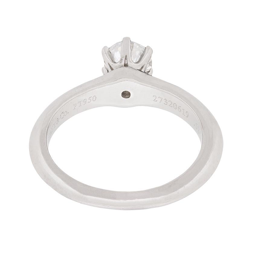 Brilliant Cut Tiffany & Co. Classic Diamond Solitaire Engagement Ring