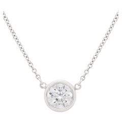 Tiffany & Co classic diamond solitaire pendant 0.60ct