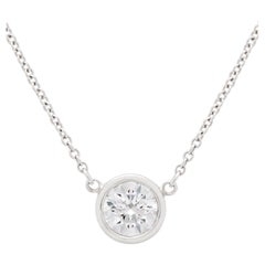 Colgante solitario de diamante clásico Tiffany & Co 0,60 ct
