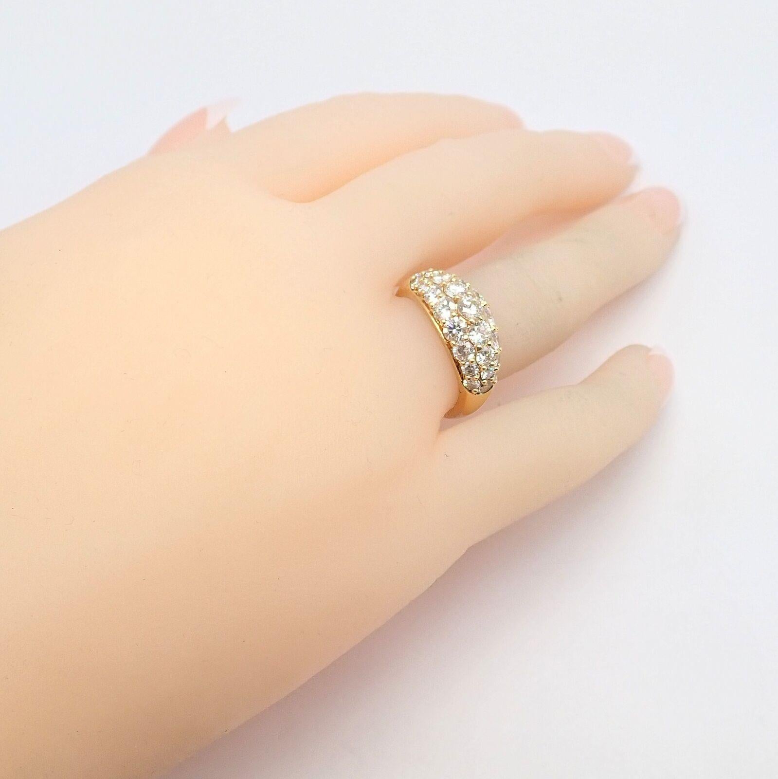 Tiffany & Co Classic Diamond Yellow Gold Band Ring 4