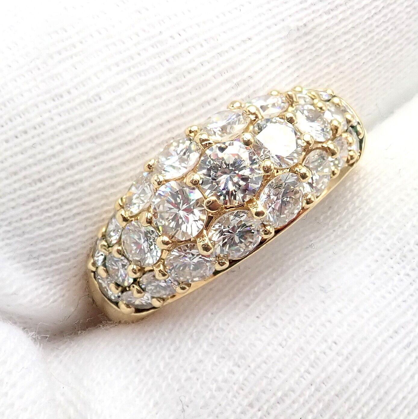 Tiffany & Co Classic Diamond Yellow Gold Band Ring In Excellent Condition In Holland, PA