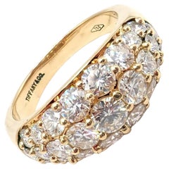 Tiffany & Co Classic Diamond Yellow Gold Band Ring