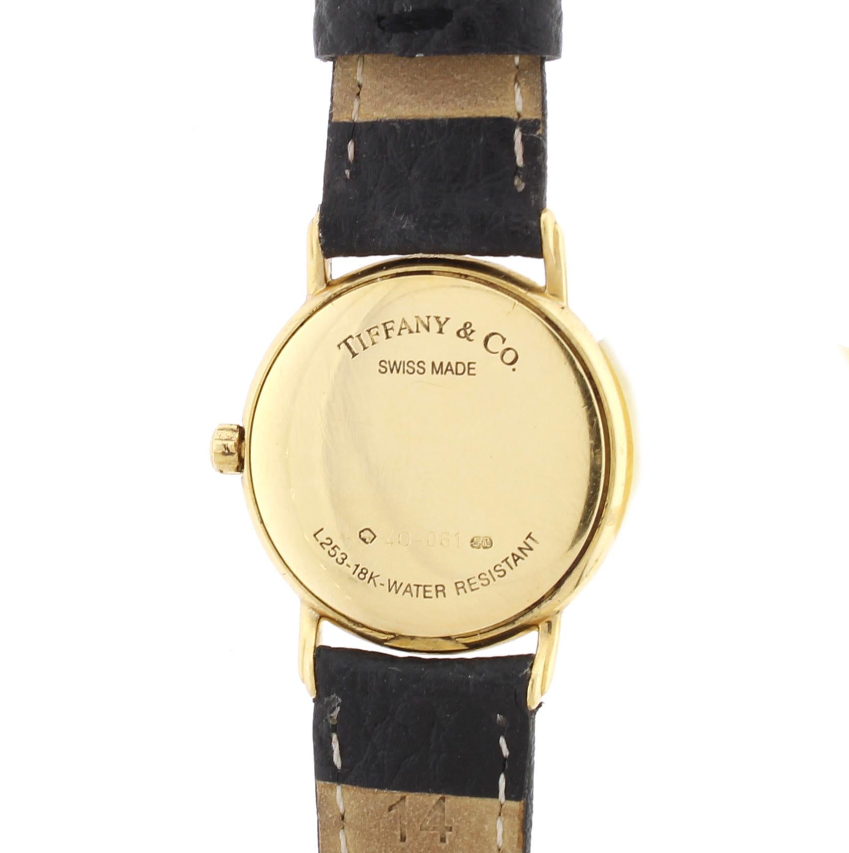 Tiffany & Co. Classic ladies Round Wristwatch In Good Condition In Bethesda, MD