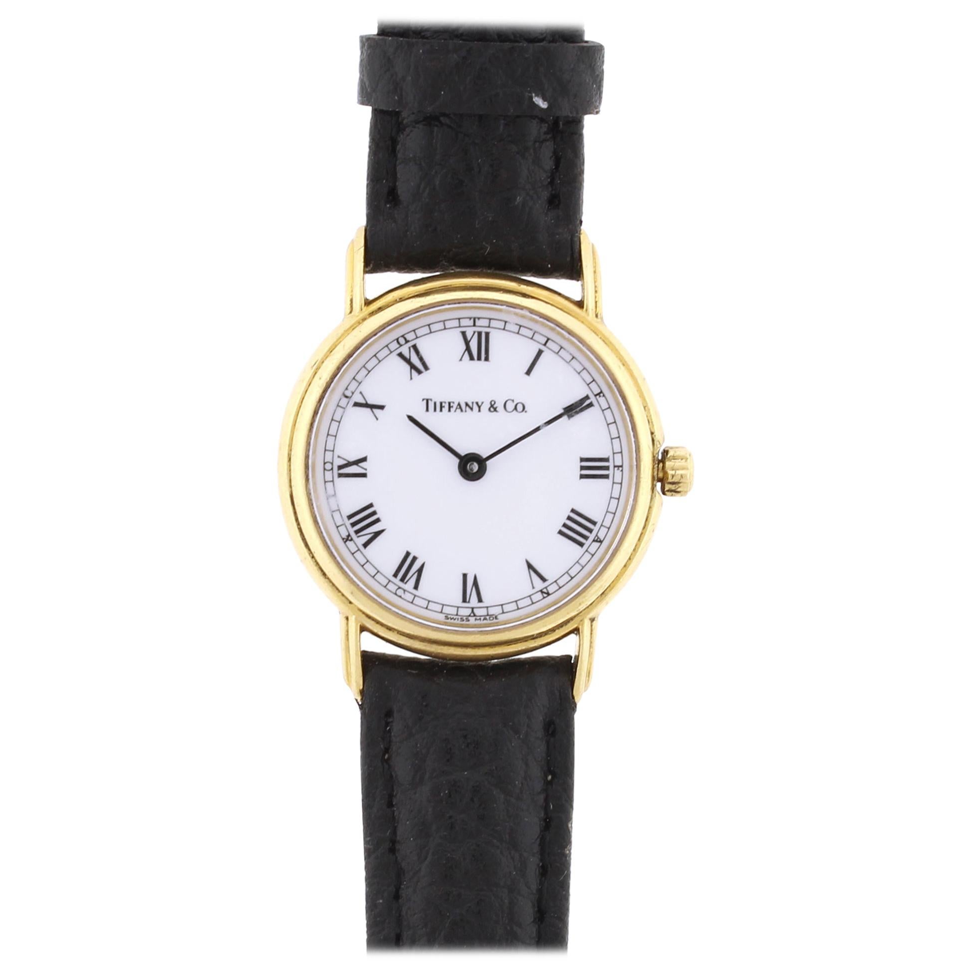 Tiffany And Co Classic Ladies Round Wristwatch At 1stDibs