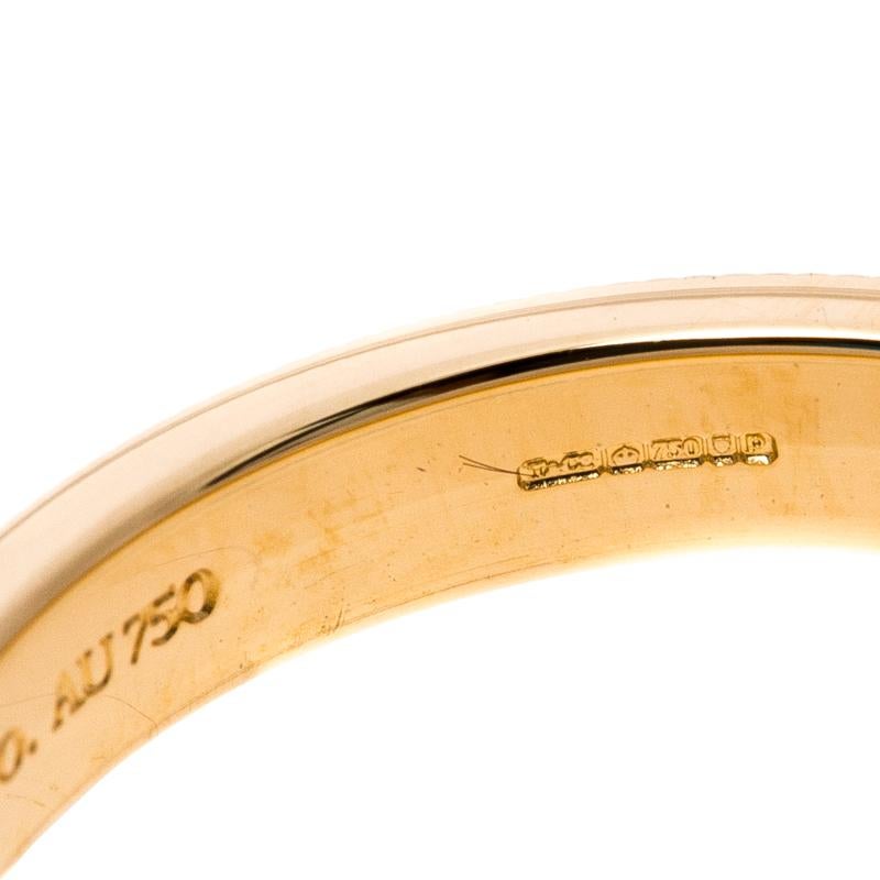 Tiffany & Co. Classic Milgrain 18k Yellow Gold Wedding Band Ring Size 52 2