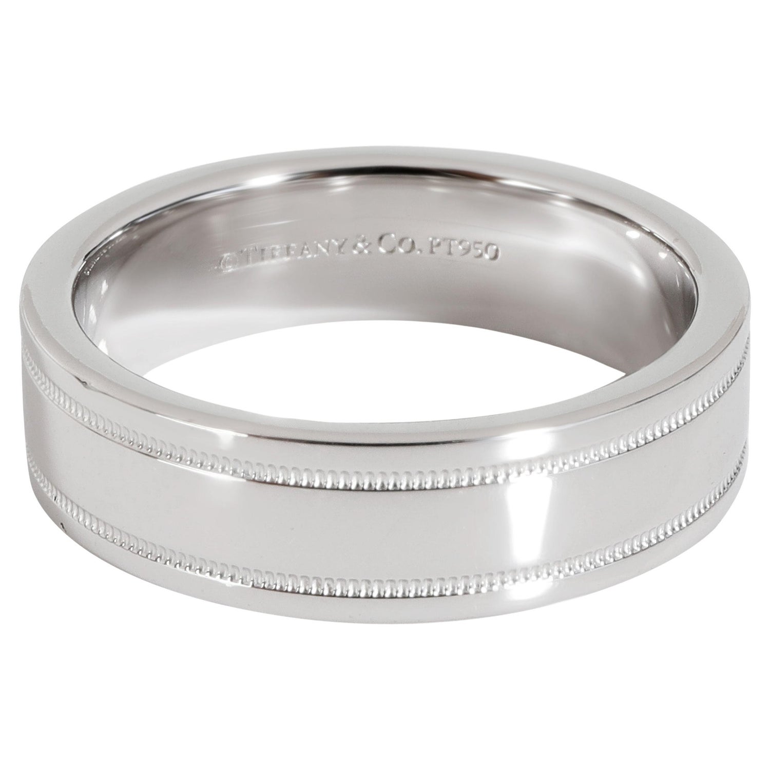 Jewels By Lux Titanium Double 4 mm Milgrain Wedding Ring Band 