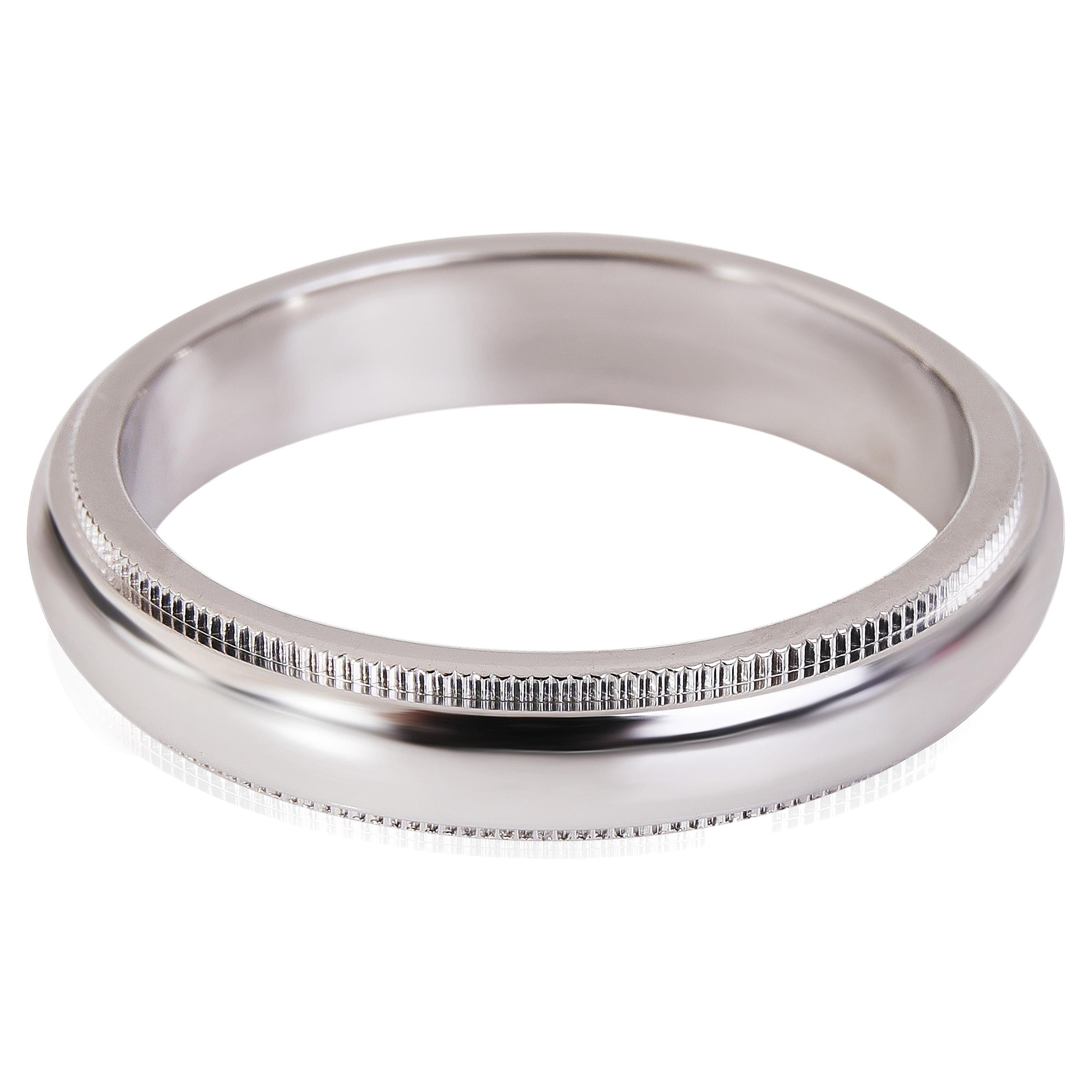 Tiffany & Co. Alianza Clásica Milgrain en Platino