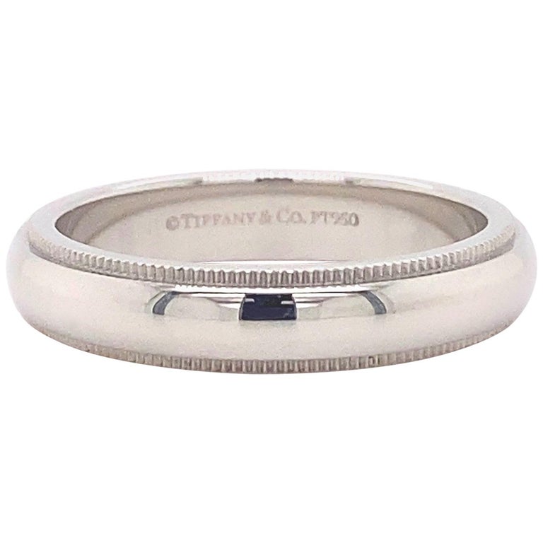 Milgrain Tiffany And Co Band Ring Tiffany Classic Milgrain Wedding