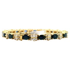 Tiffany & Co. Classic Oval Sapphire And Diamond Bracelet
