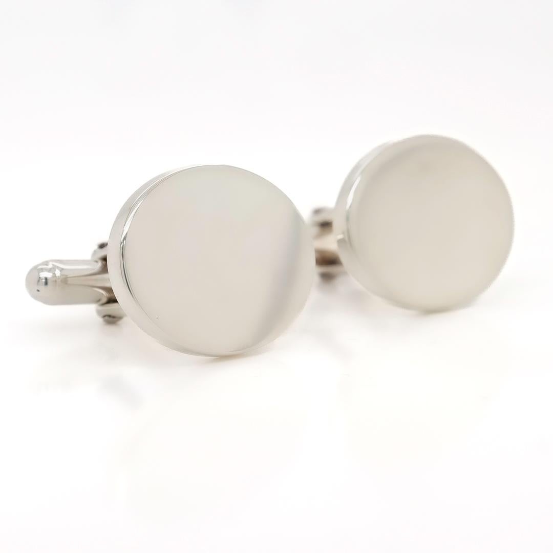 Tiffany & Co. Classic Oval Sterling Silver Cufflinks For Sale 5
