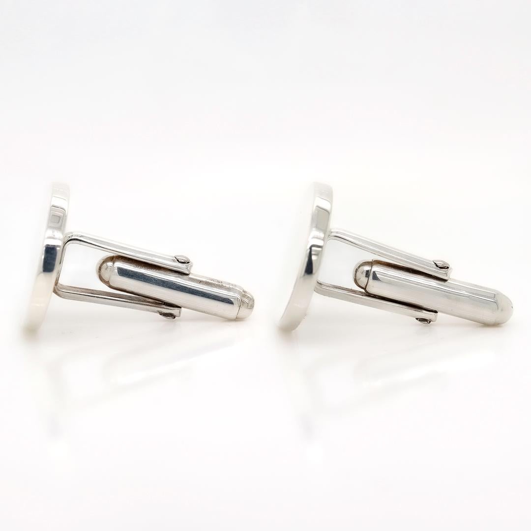 Tiffany & Co. Classic Oval Sterling Silver Cufflinks For Sale 1