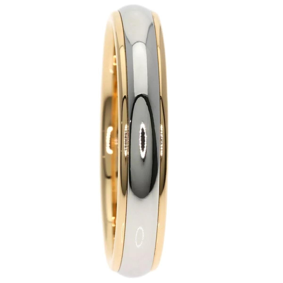 Women's or Men's TIFFANY & Co. Classic Platinum 18K Rose Gold 4mm Lucida Wedding Band Ring 9 For Sale