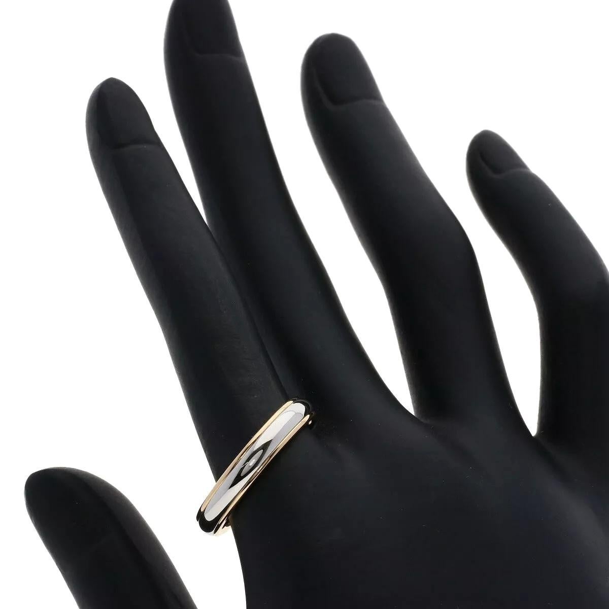 TIFFANY & Co. Classic Platinum 18K Rose Gold 4mm Lucida Wedding Band Ring 9 For Sale 2