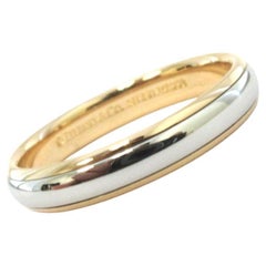 TIFFANY & Co. Classic Platinum 18K Rose Gold 4mm Lucida Wedding Band Ring 9.5