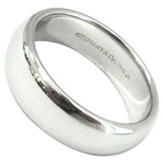 TIFFANY & Co. Classic Platinum 6mm Lucida Wedding Band Ring 7