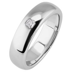 TIFFANY & Co. Classic Platinum Lucida Diamond 6mm Wedding Band Ring 9