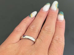 Tiffany & Co. Classic Platinum Wedding Band Ring, 4.50 mm, Size 9