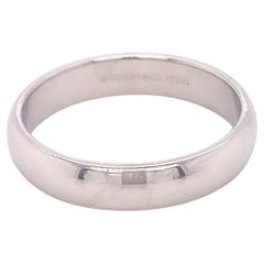 Tiffany and Co. Classic Wedding Band Ring Platinum For Sale at 1stDibs
