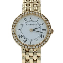 Tiffany & Co. Classic Round Diamond Ladies Watch - Yellow Gold 14k Quartz .40ctw