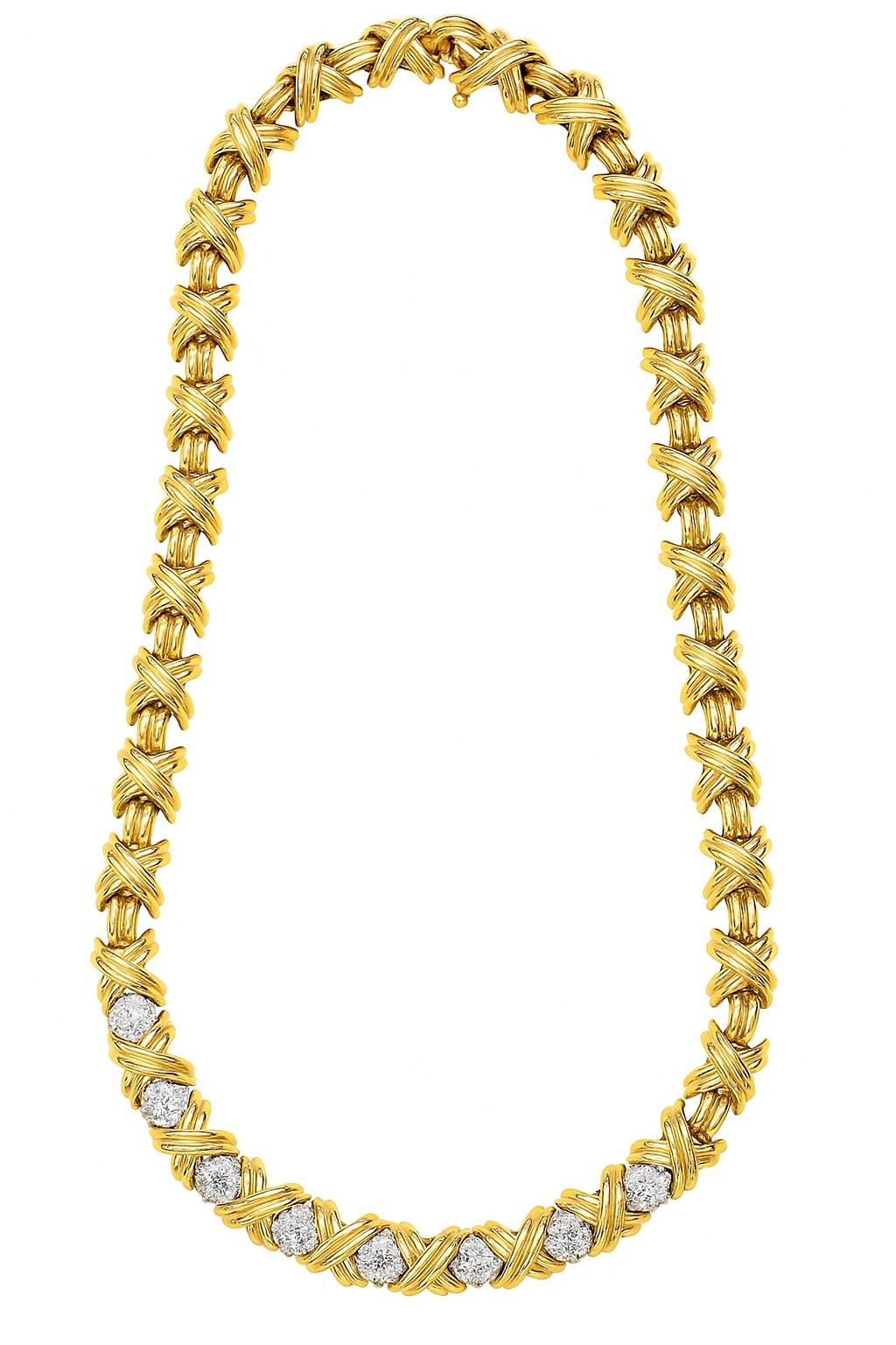 Moderno Tiffany & Co. Collana classica con diamanti a 