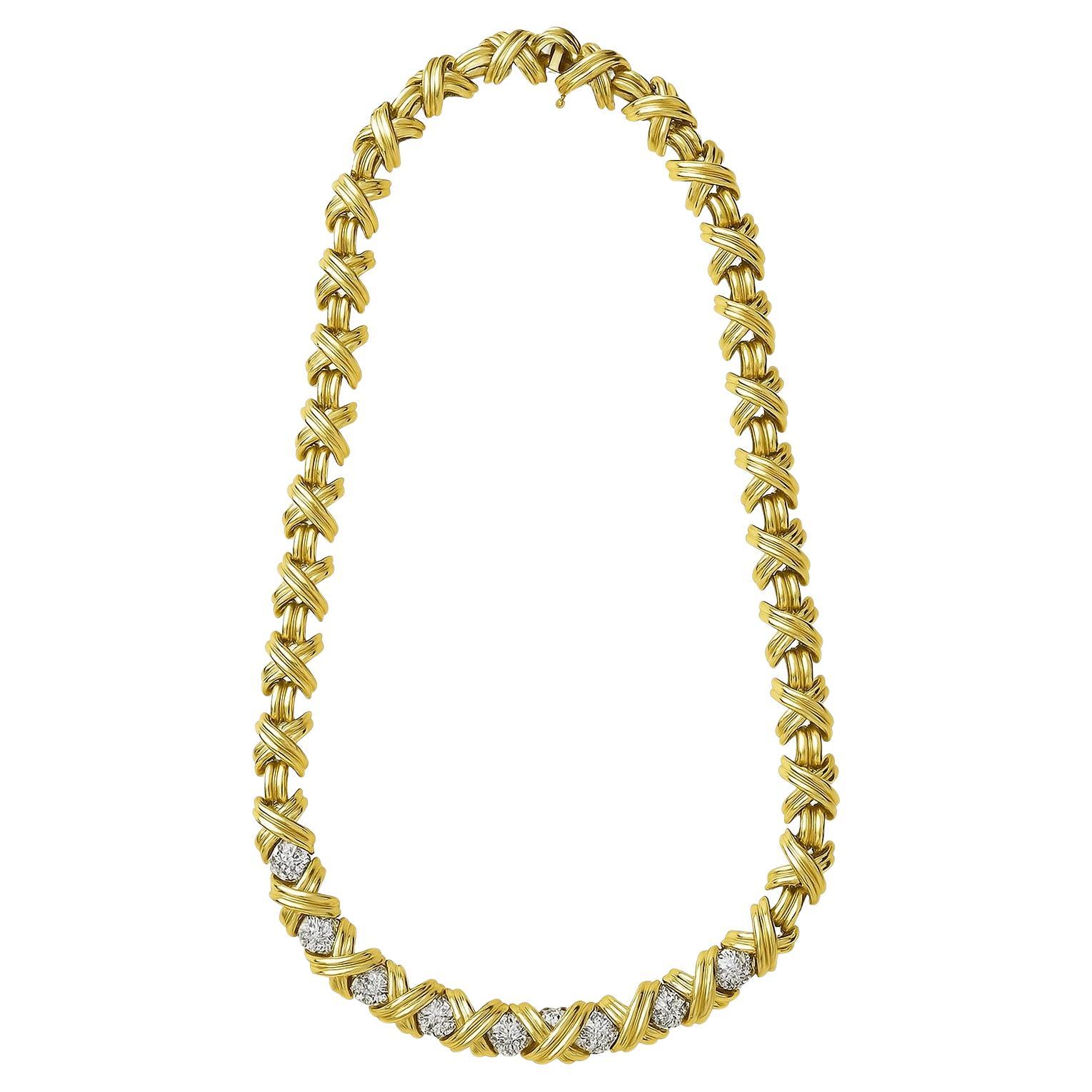 Tiffany & Co. Collana classica con diamanti a "X"