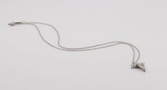 Tiffany & Co. Classic Small Diamond Platinum Cross Pendant Necklace