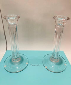 Tiffany & Co. Paire de chandeliers en cristal clair
