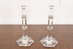 Tiffany & Co. Clear Crystal Candlesticks, Pair