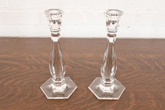 Tiffany & Co. Clear Crystal Candlesticks, Pair