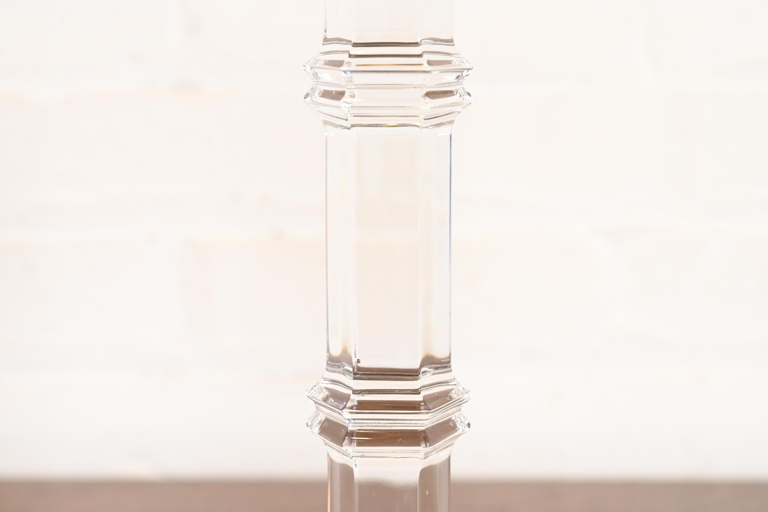 Tiffany & Co. Candelabros de cristal transparente, Pareja Cristal en venta