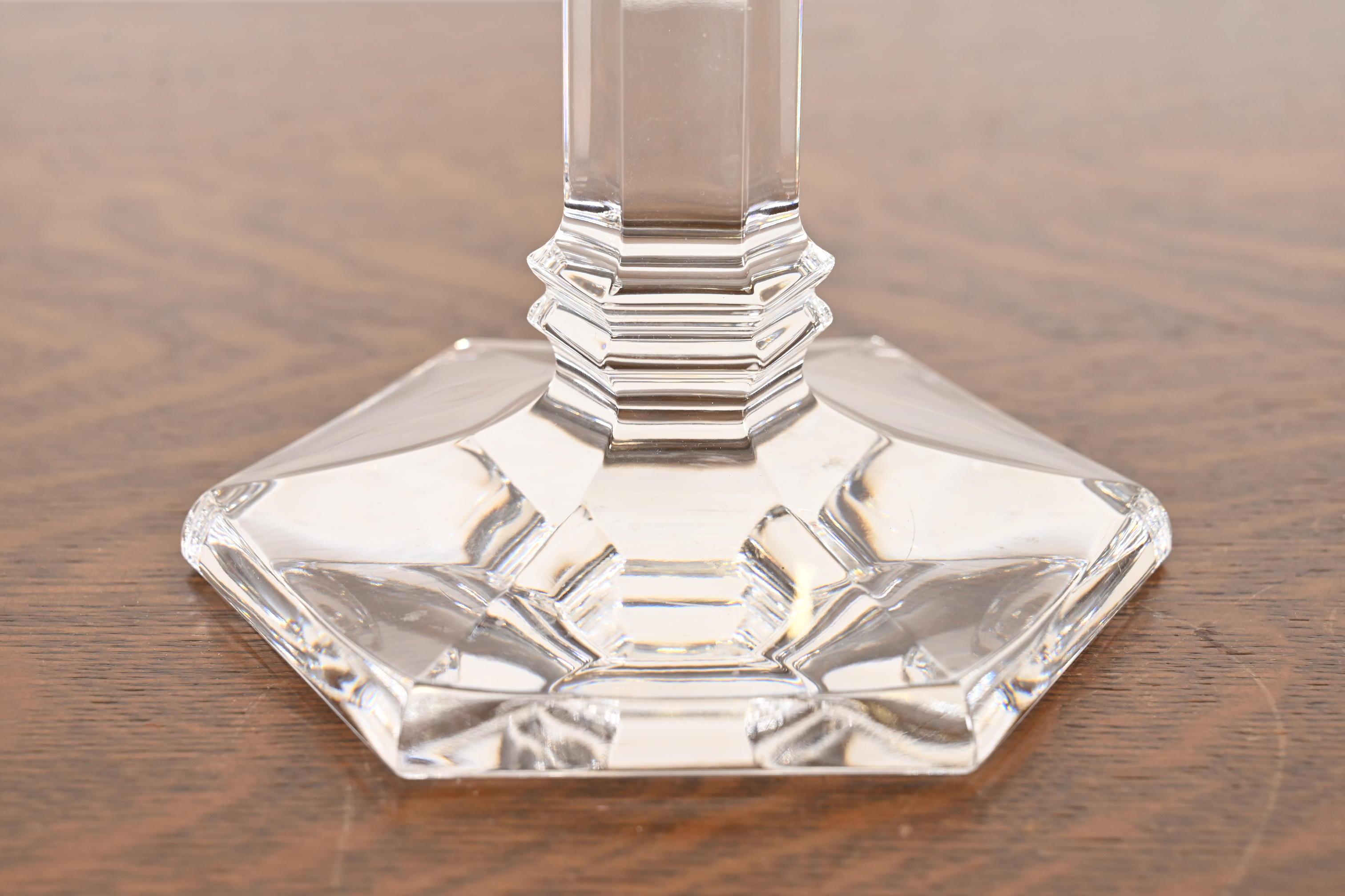 Tiffany & Co. Candelabros de cristal transparente, Pareja en venta 1