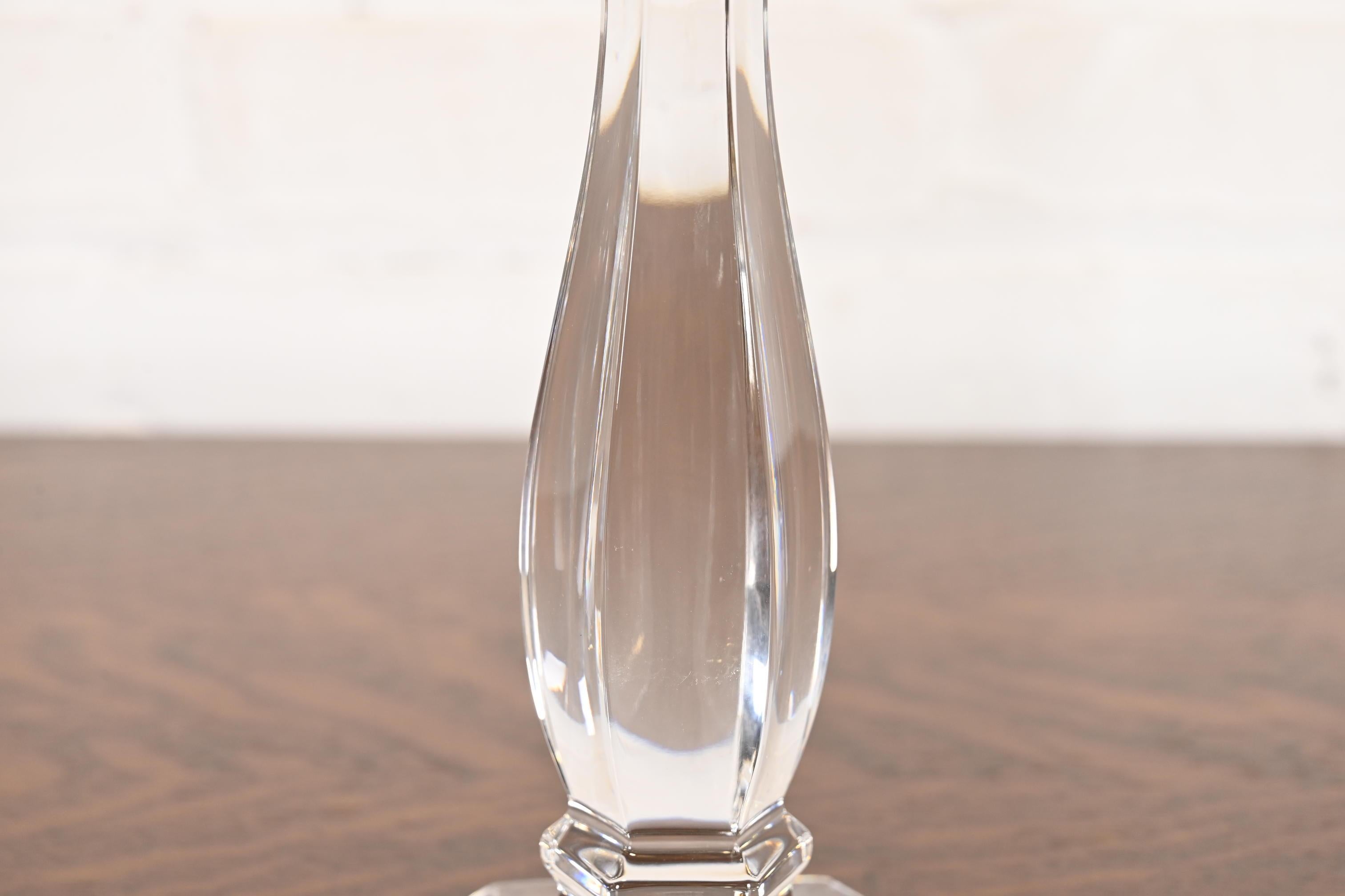 Tiffany & Co. Candelabros de cristal transparente, Pareja en venta 1