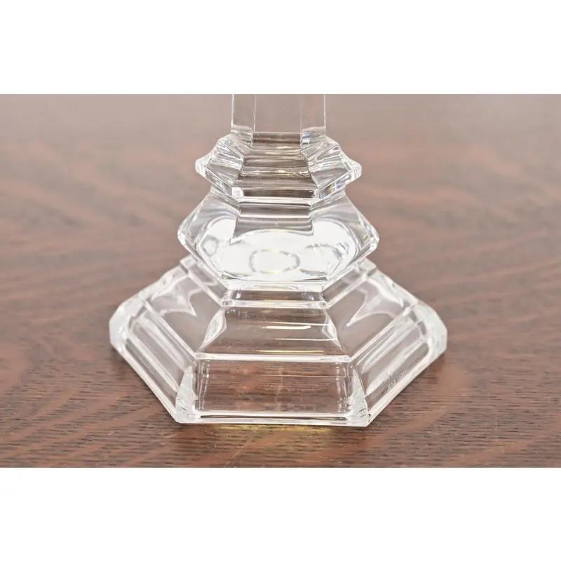 Tiffany & Co. Candelieri in cristallo trasparente, coppia in vendita 1