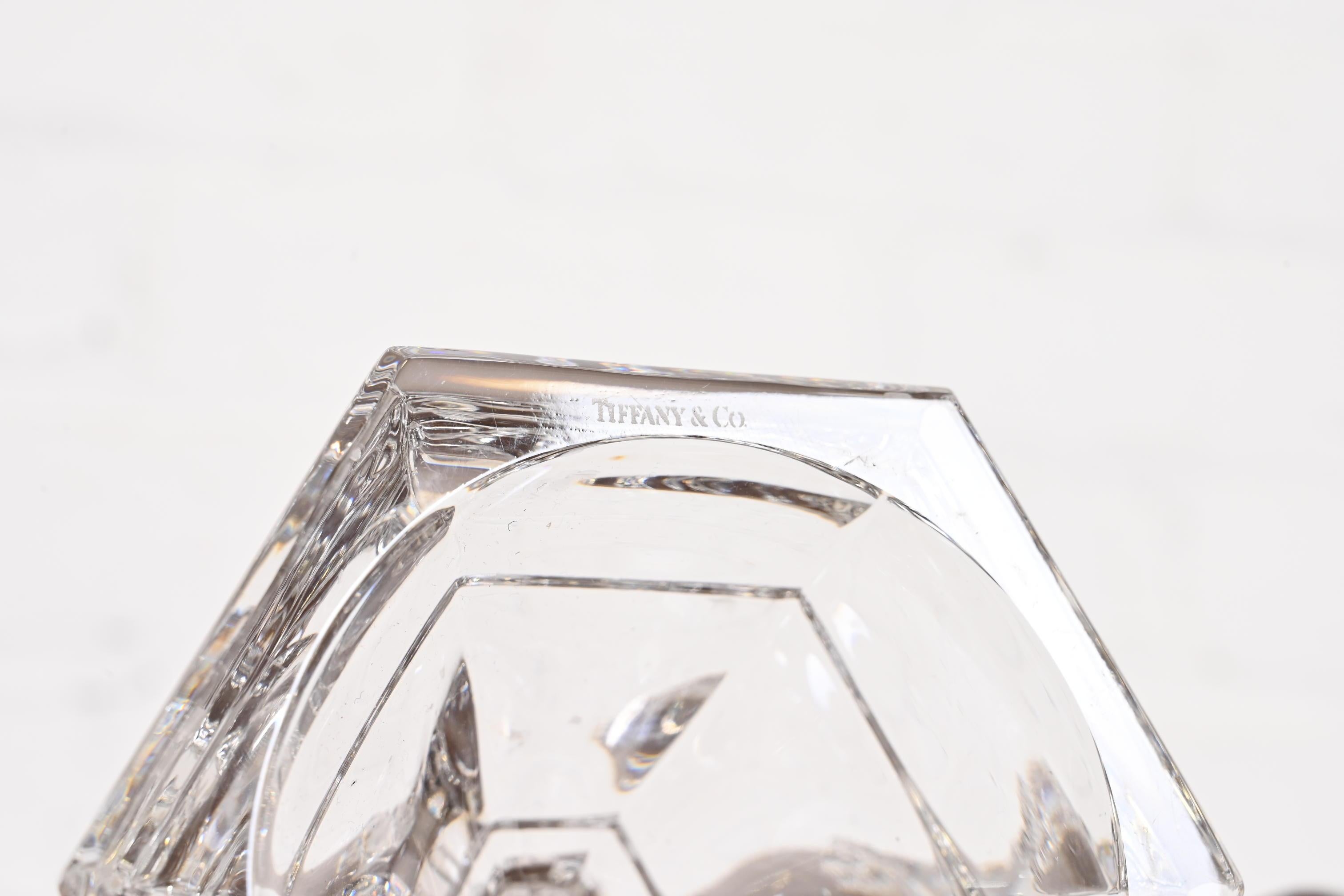 Tiffany & Co. Candelieri in cristallo trasparente, coppia in vendita 2