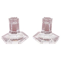Tiffany & Co. Clear Crystal Candlesticks, Pair