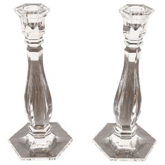 Tiffany & Co. Chandeliers en cristal clair, paire