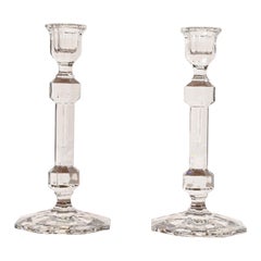 Tiffany & Co. Candelieri in cristallo trasparente, coppia