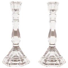 Tiffany & Co. Candelieri in cristallo trasparente, coppia