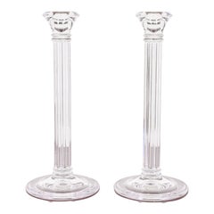Tiffany & Co. Clear Crystal Candlesticks, Pair